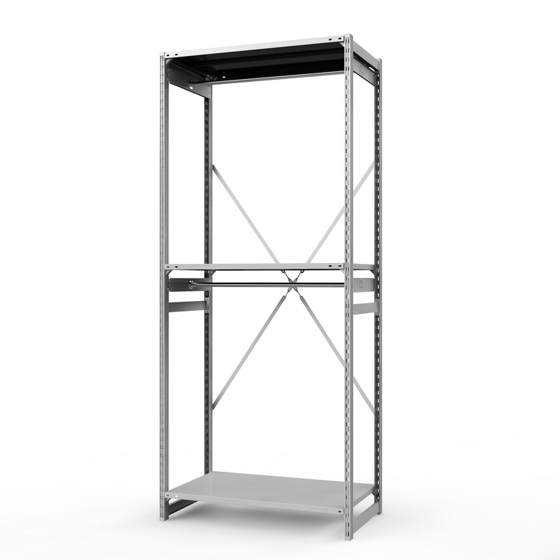 Стеллаж металлический для одежды ТСУ Универсал, 2500х1000х600 мм. полки: метал. усил. 3 шт.