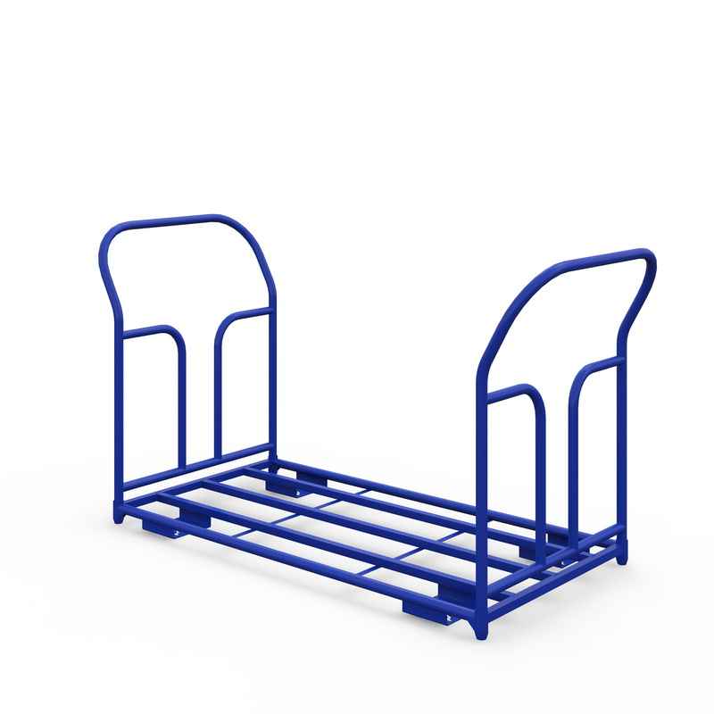 Тележка каркасная с двумя ручками ТКД 10 (г/п 500 кг, 1800x800 мм, колеса чугун/полиуретан 200 мм)