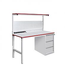 Стол металлический промышленный с тумбой СП-1800Т2 ESD