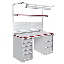 Стол металлический промышленный на базе 2-х стационарных тумб ТС (СП-1500Т2Т3) ESD