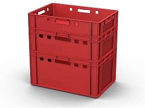 Ящик для мяса Е2 морозостойкий лёгкий 600х400х200 (12.442.40.PE.R)