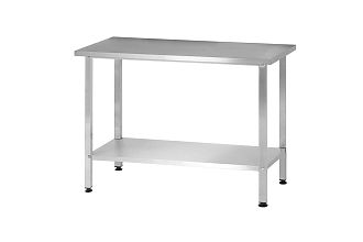 Стол производственный СПРп - 800x600x860 Profi Inox (полка сплошная)