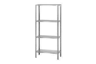 Стеллаж полочный СПЛн - 1200x600x2000 Norma Inox (полка сплошная 4 шт.)