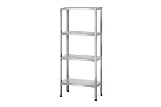 Стеллаж полочный СПЛп - 800x600x1800 Profi Inox (полка сплошная 4 шт.)