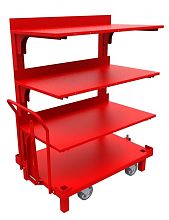 Тележка-стеллаж консольная одинарная, 4 уровня хранения