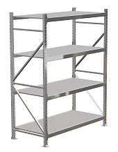 Стеллаж MS Pro 2500х900х500, 4 яруса, оц.