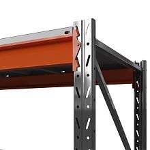 Секция приставная стеллажа металлического Оптима, 3500x1530x785 мм. Ярусы: 5 шт. метал