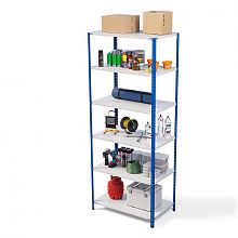 Стеллаж ТС Лайт 2500х1000х600, 6 полок, синие стойки