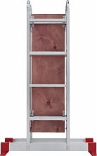 Лестница-трансформер алюминиевая с помостом, ширина 340 мм NV2330.4