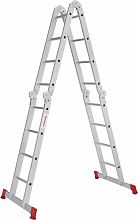 Лестница-трансформер алюминиевая с помостом, ширина 340 мм NV2330.4