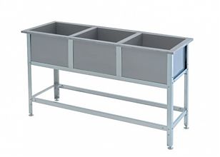 Ванна-тумба 1200x600x860 (цельнотянутая мойка, двери купе)