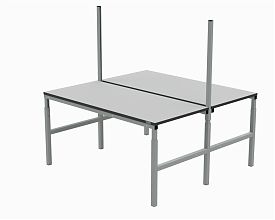 Стол рабочий 2х(1500х700 мм) 41.О ESD (RAL7012)