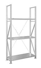 Стеллаж MS U 250x70x90/3 (Нагрузка на полку 200, сплошная)