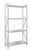 Стеллаж MS U 300x100x80/4 (Нагрузка на полку 300, сплошная)