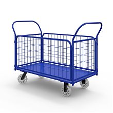 Тележка платформенная с сетчатыми бортами ТС 5 (700х1200) г/п 600 кг.200 литой нейлон