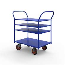 Тележка платформенная трехъярусная ТЯ 3 (1000x600 мм, колеса черная резина 125 мм)